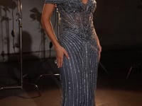 Ladivine KV1130 Off-the-Shoulder Fit & Flare Dress