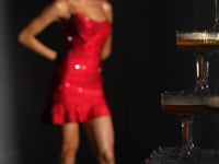 Ladivine CD2423 Sweetheart Sleeveless Rhinestone-Embellished Dress