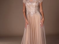 Ladivine CL11 Beaded Illusion Mother of the Bride Dress