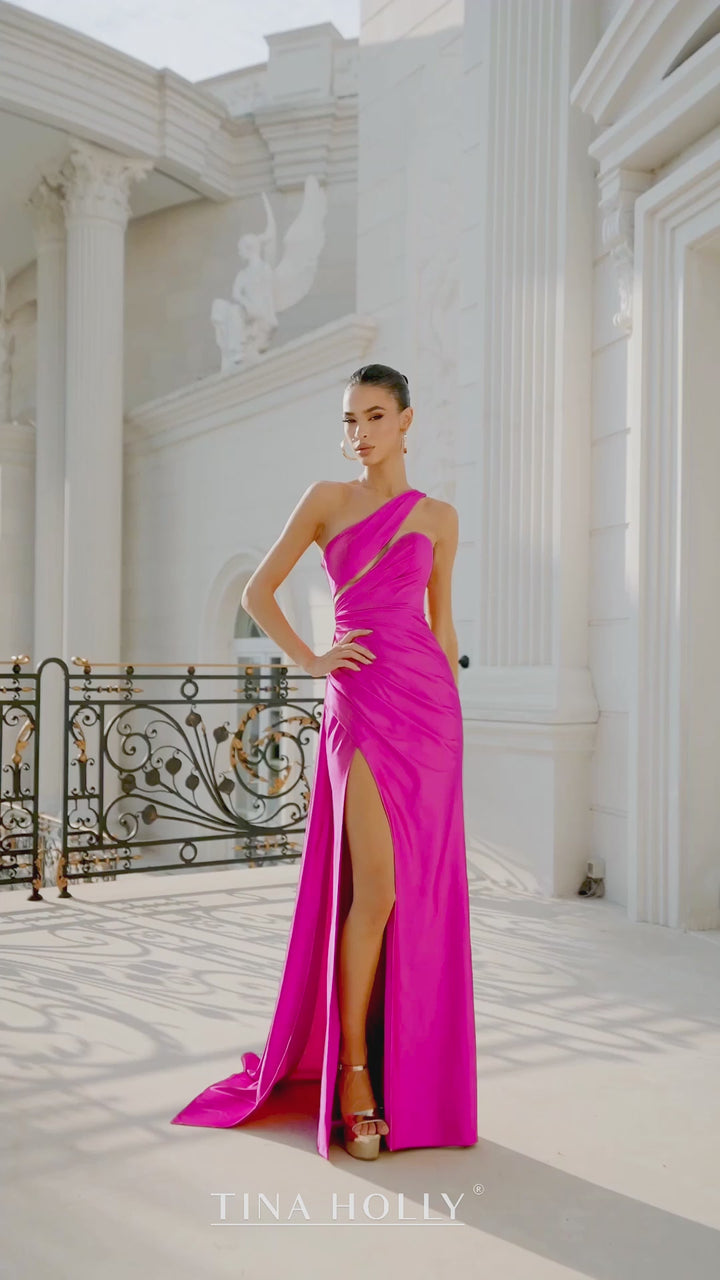 Tina Holly TT001 One-Shoulder High Slit Prom Dress 2026