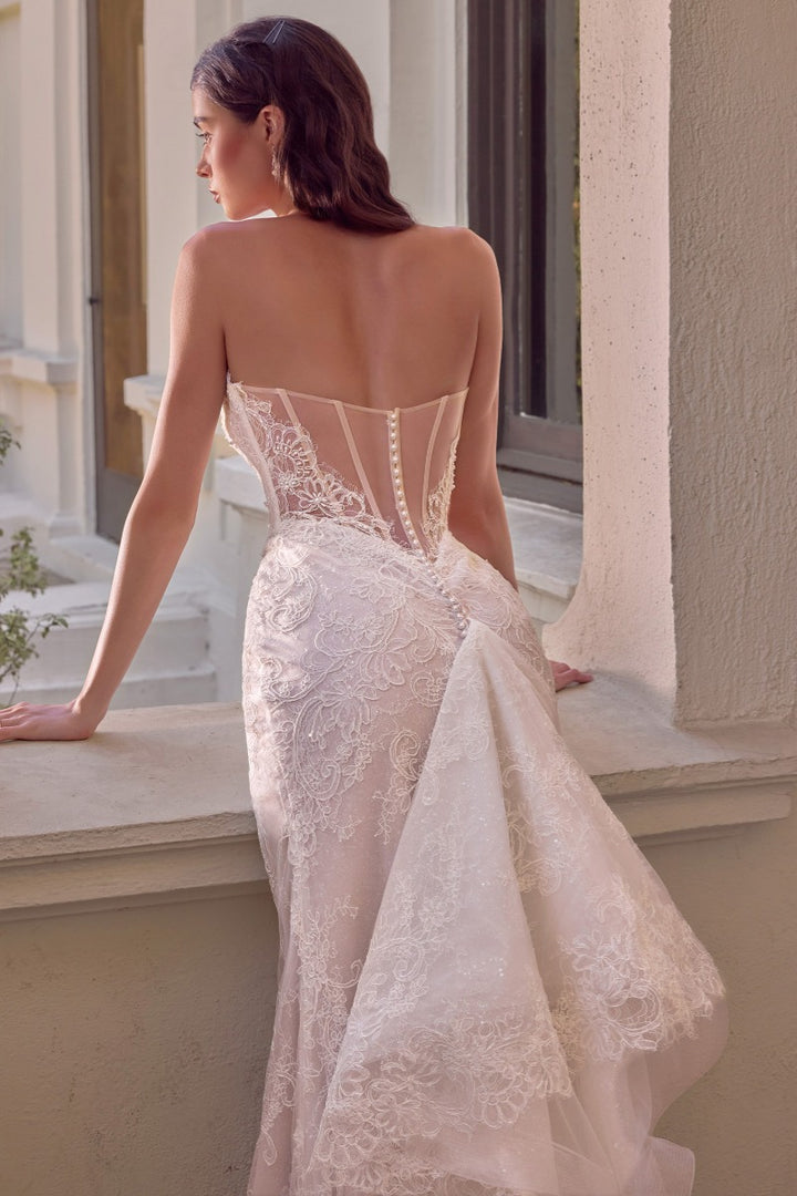 Andrea & Leo Couture WL080 sheer corset back