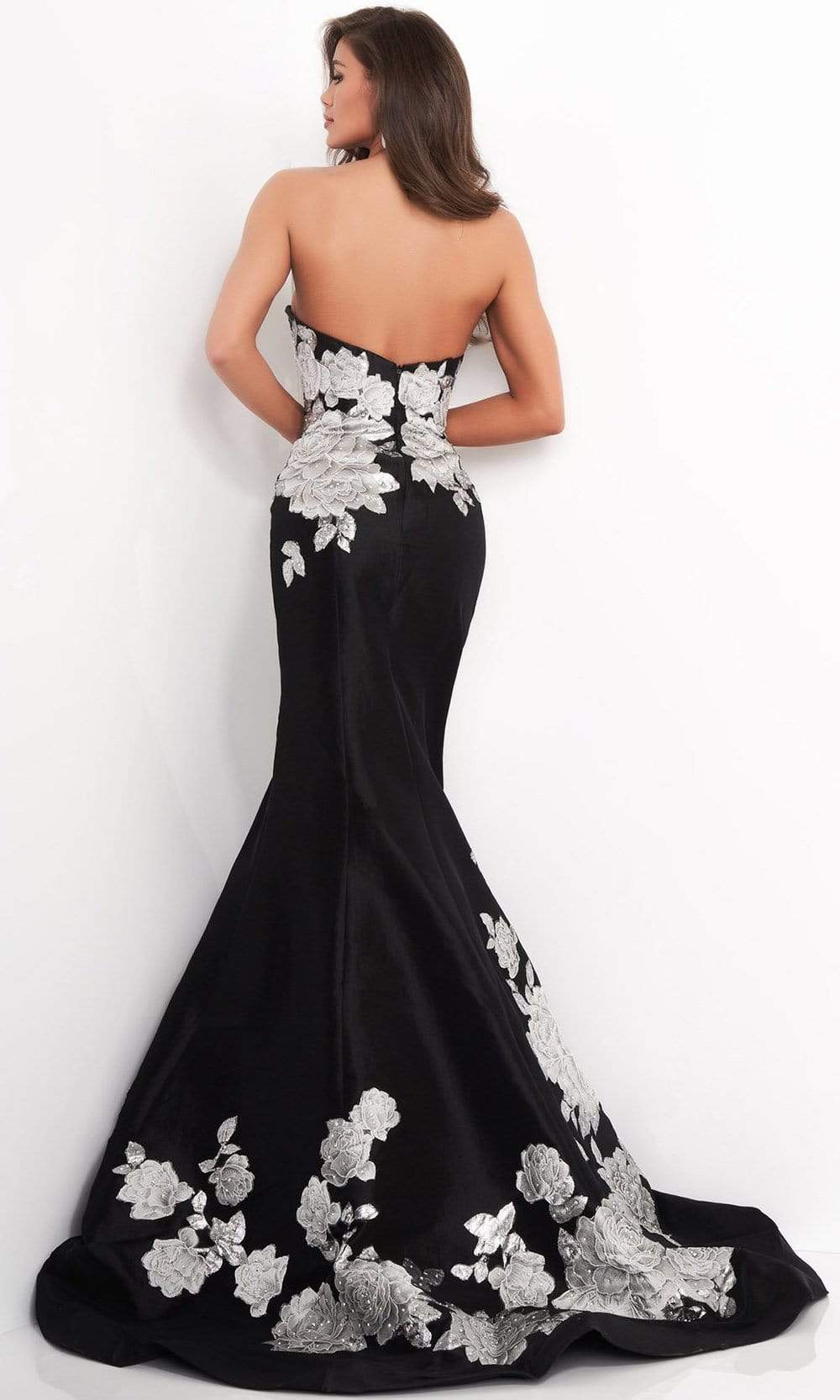 Jovani - 3917 Floral Sweetheart Mermaid Dress - FOSTANI